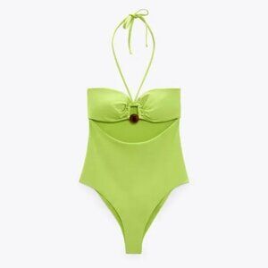 ZARA BEAD BANDEAU ONE PIECE SWIMSUIT